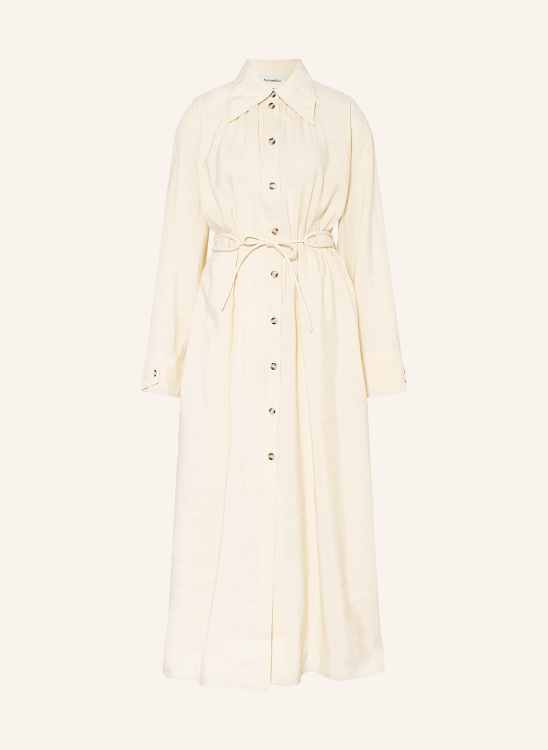 Image of Nanushka Hemdblusenkleid Eluna weiss