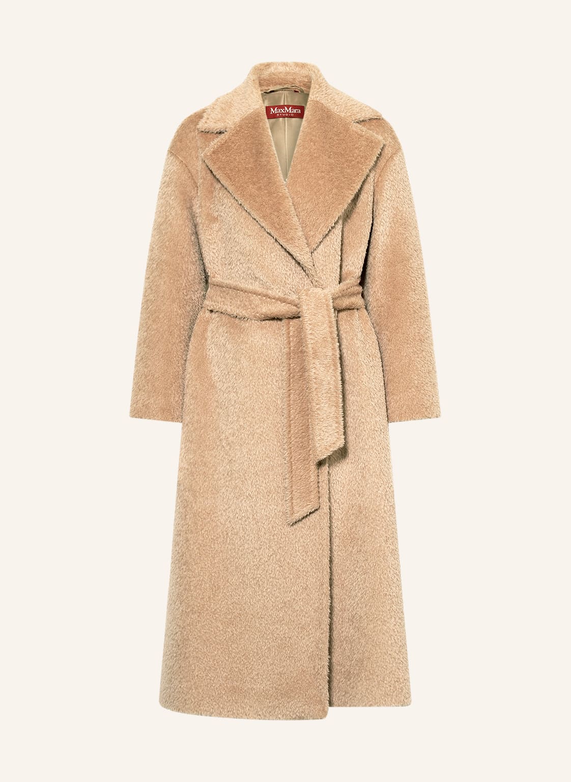 Image of Maxmara Studio Teddyfell-Mantel Febe Mit Alpaka beige