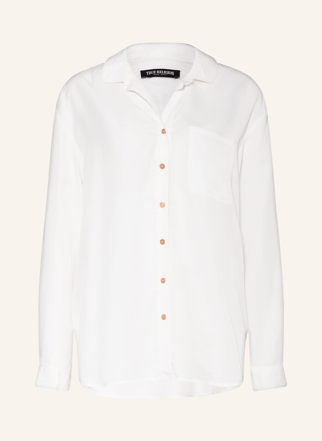 Image of True Religion Oversized-Hemdbluse weiss