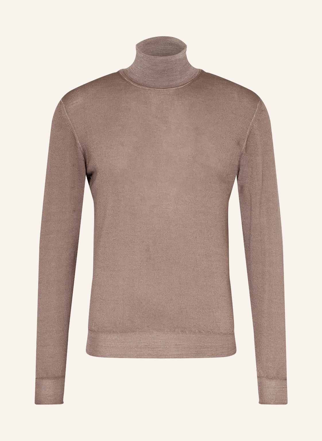 Image of Fedeli Rollkragenpullover Aus Merinowolle beige