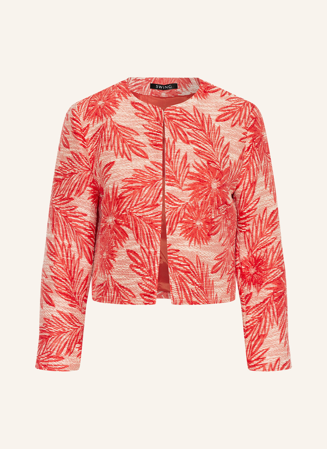 Image of Swing Kastenjacke Mit Glitzergarn rot