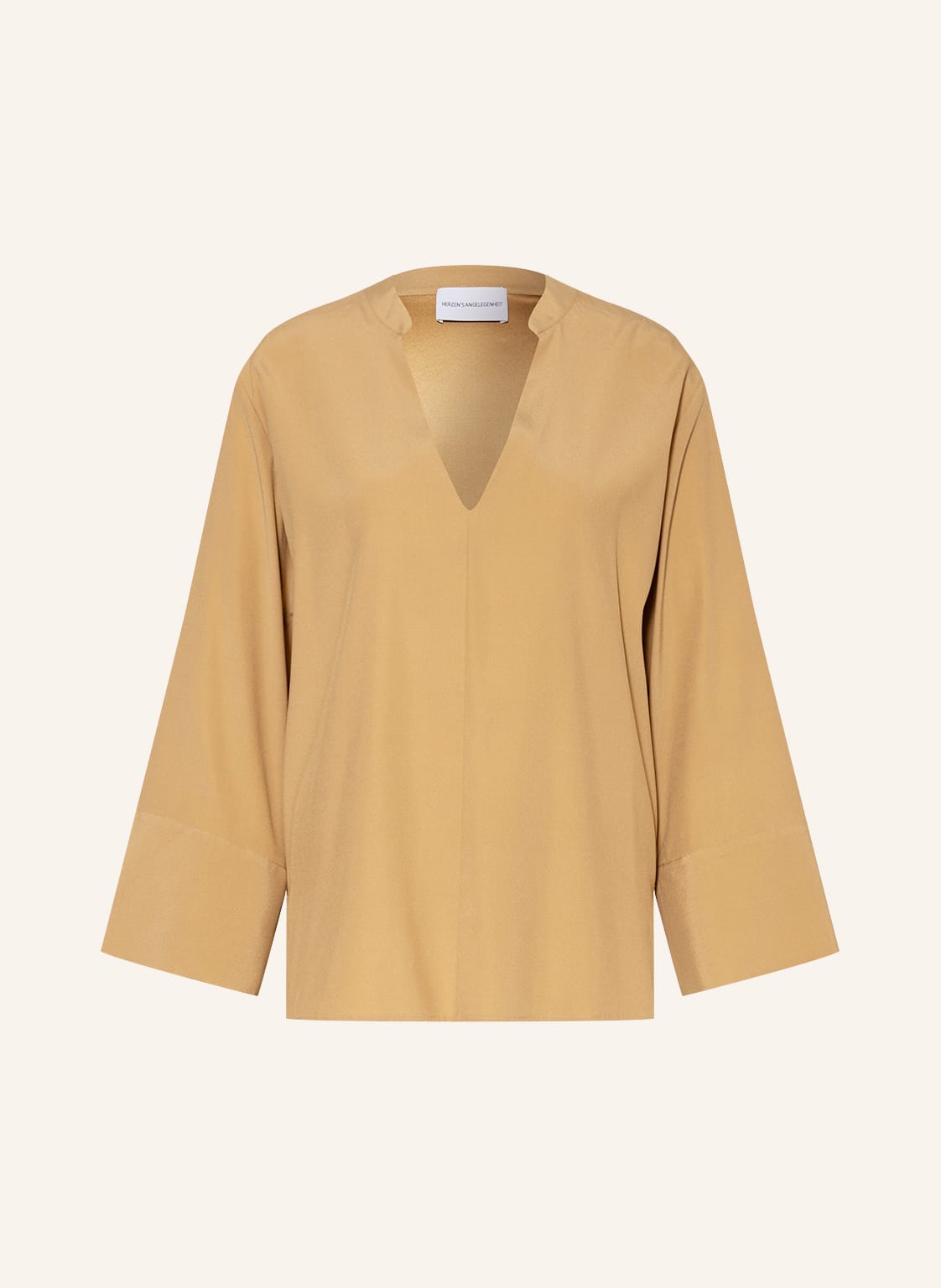 Image of Herzen's Angelegenheit Blusenshirt Aus Seide braun