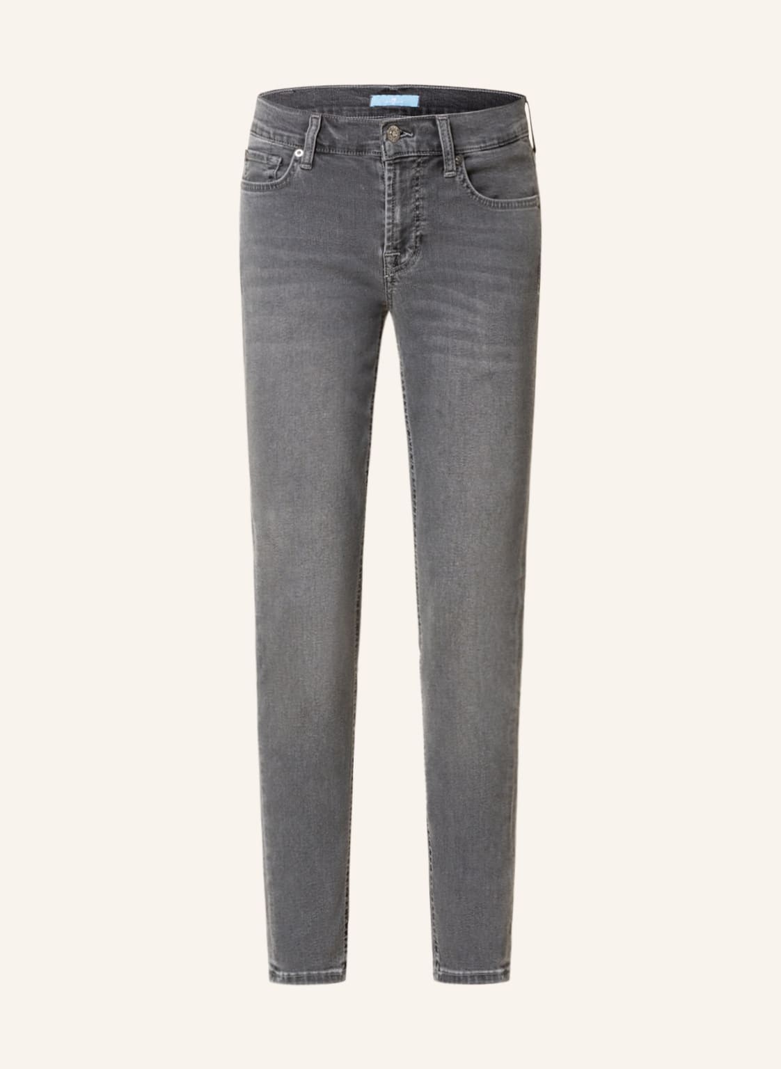 Image of 7 For All Mankind Skinny Jeans The Ankle Skinny Bair grau