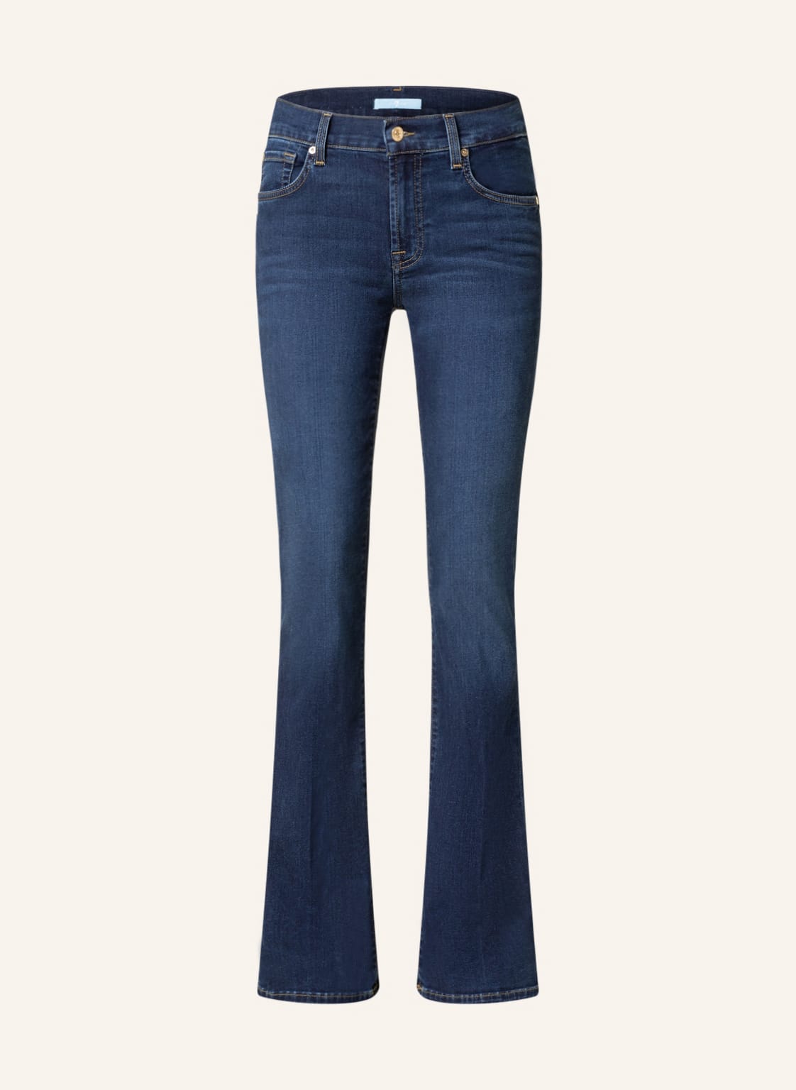 Image of 7 For All Mankind Bootcut Jeans Bair blau