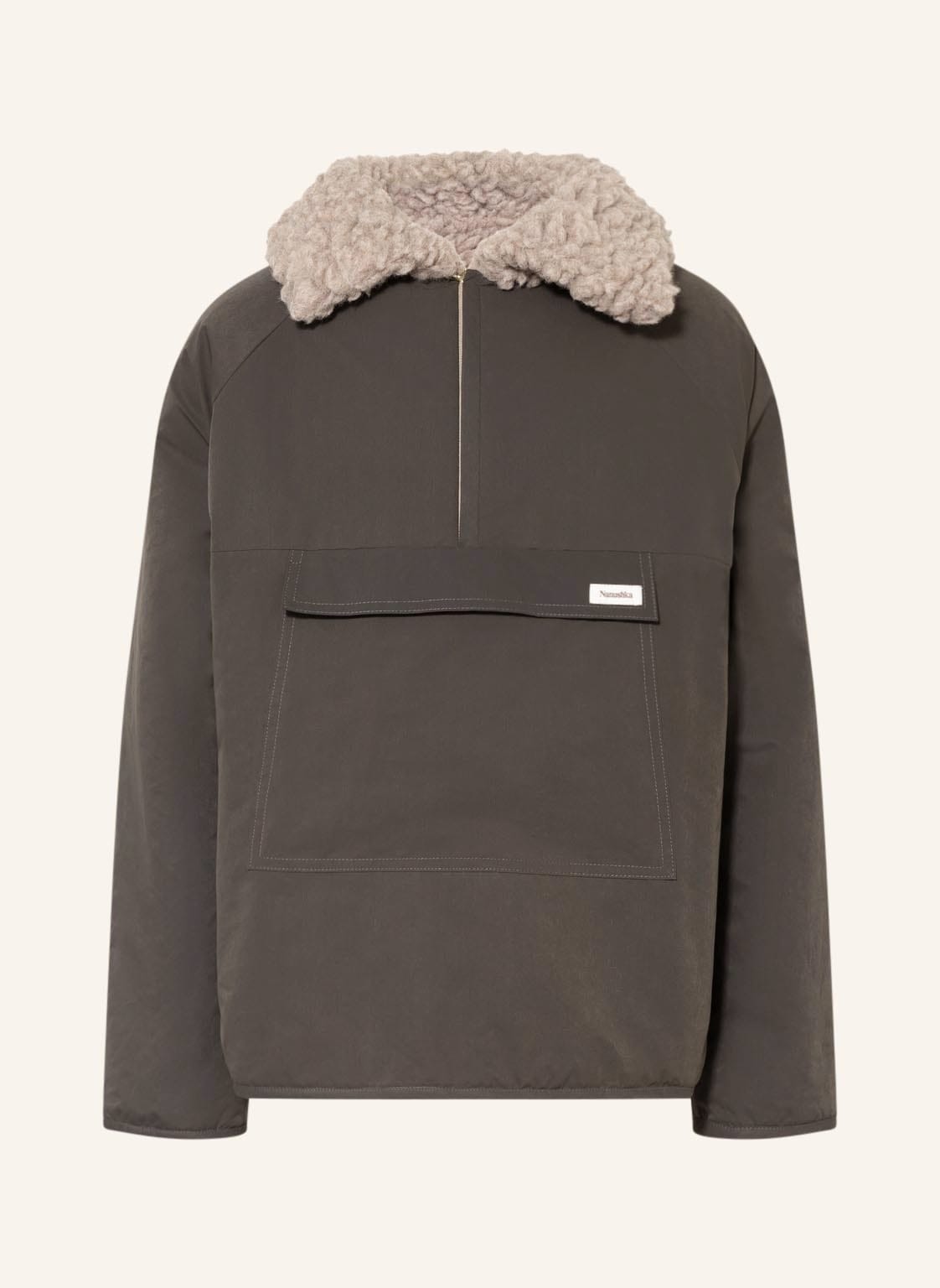 Image of Nanushka Schlupfjacke Louka Zum Wenden Mit Kunstfell gruen