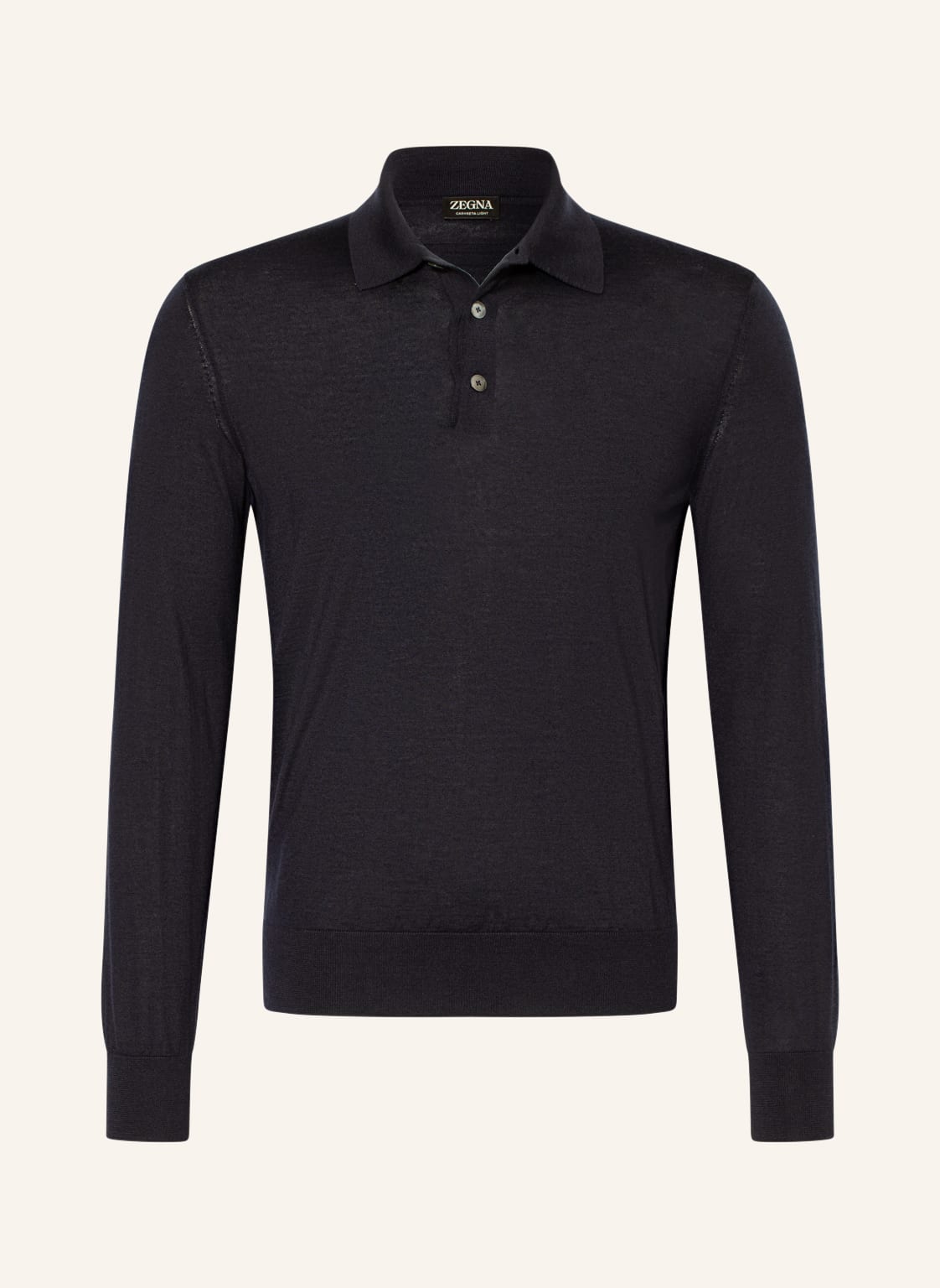 Image of Zegna Strick-Poloshirt Mit Seide blau