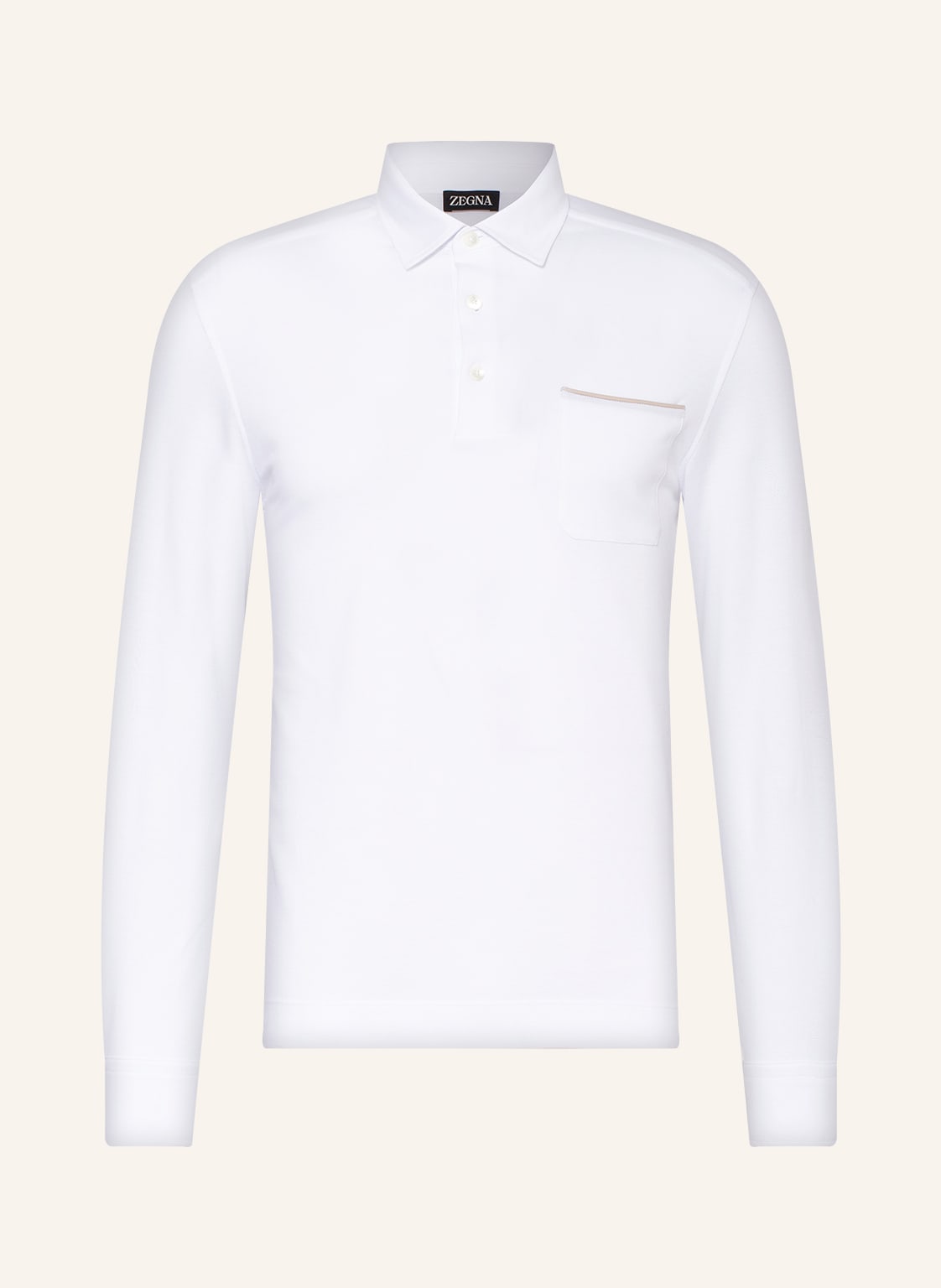 Image of Zegna Piqué-Poloshirt weiss
