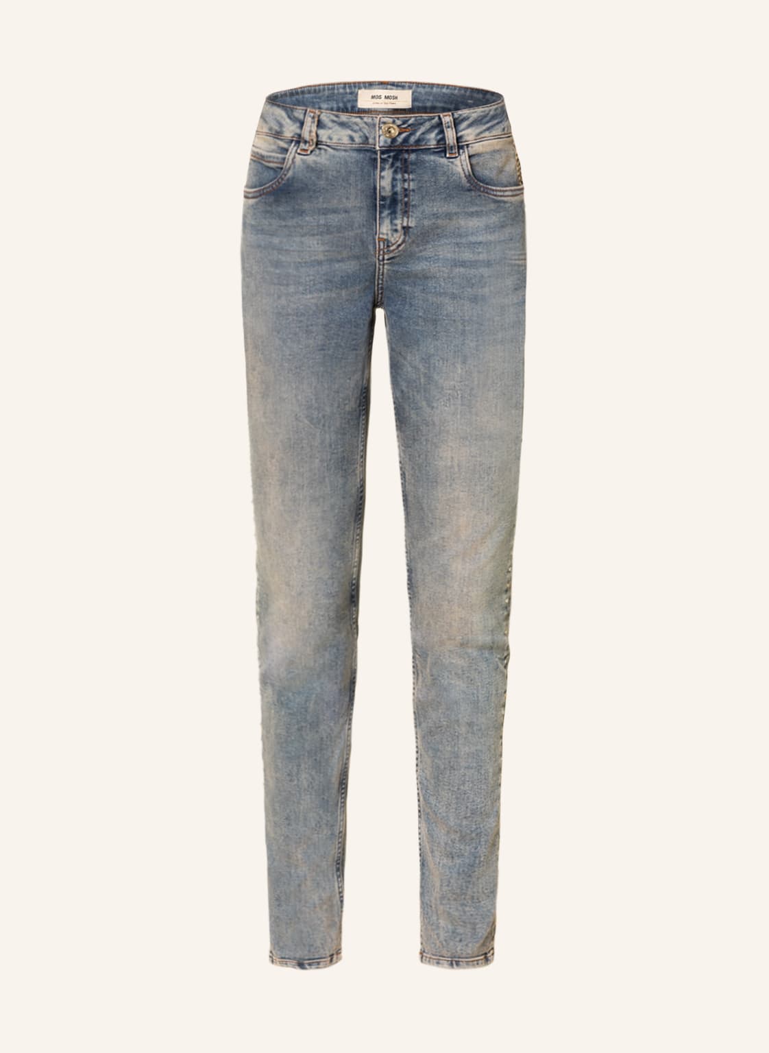 Image of Mos Mosh Jeans Bradford Smok Mit Nieten blau