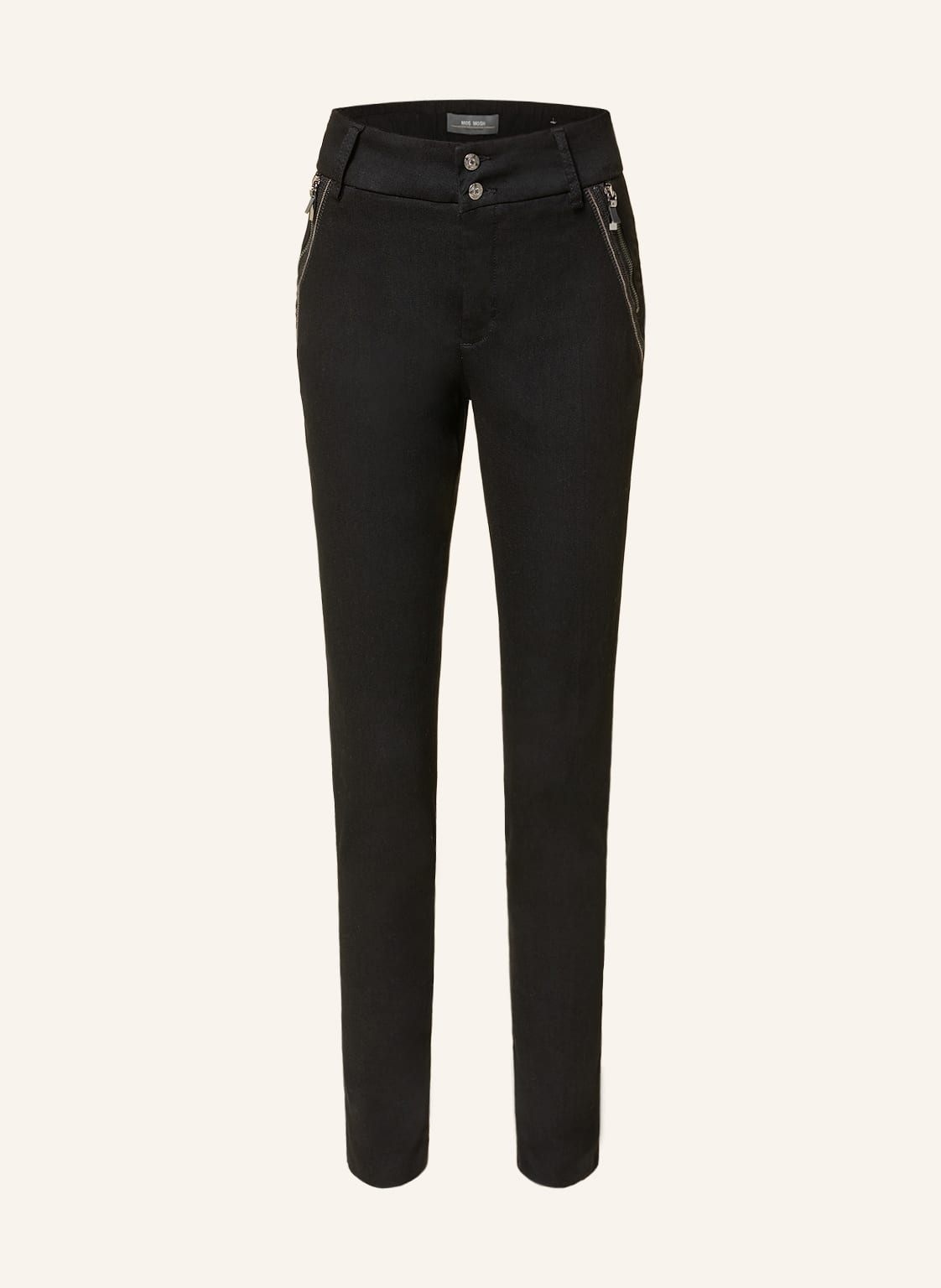 Image of Mos Mosh Skinny Jeans Milton Nero Mit Schmucksteinen schwarz