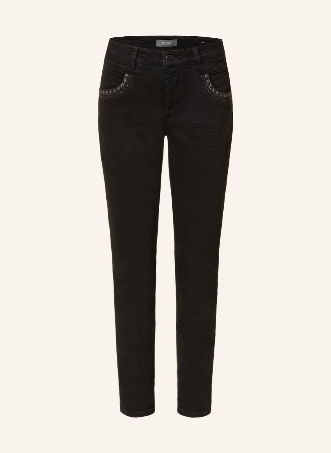 Image of Mos Mosh Jeans Naomi Tone Trock Mit Nieten schwarz