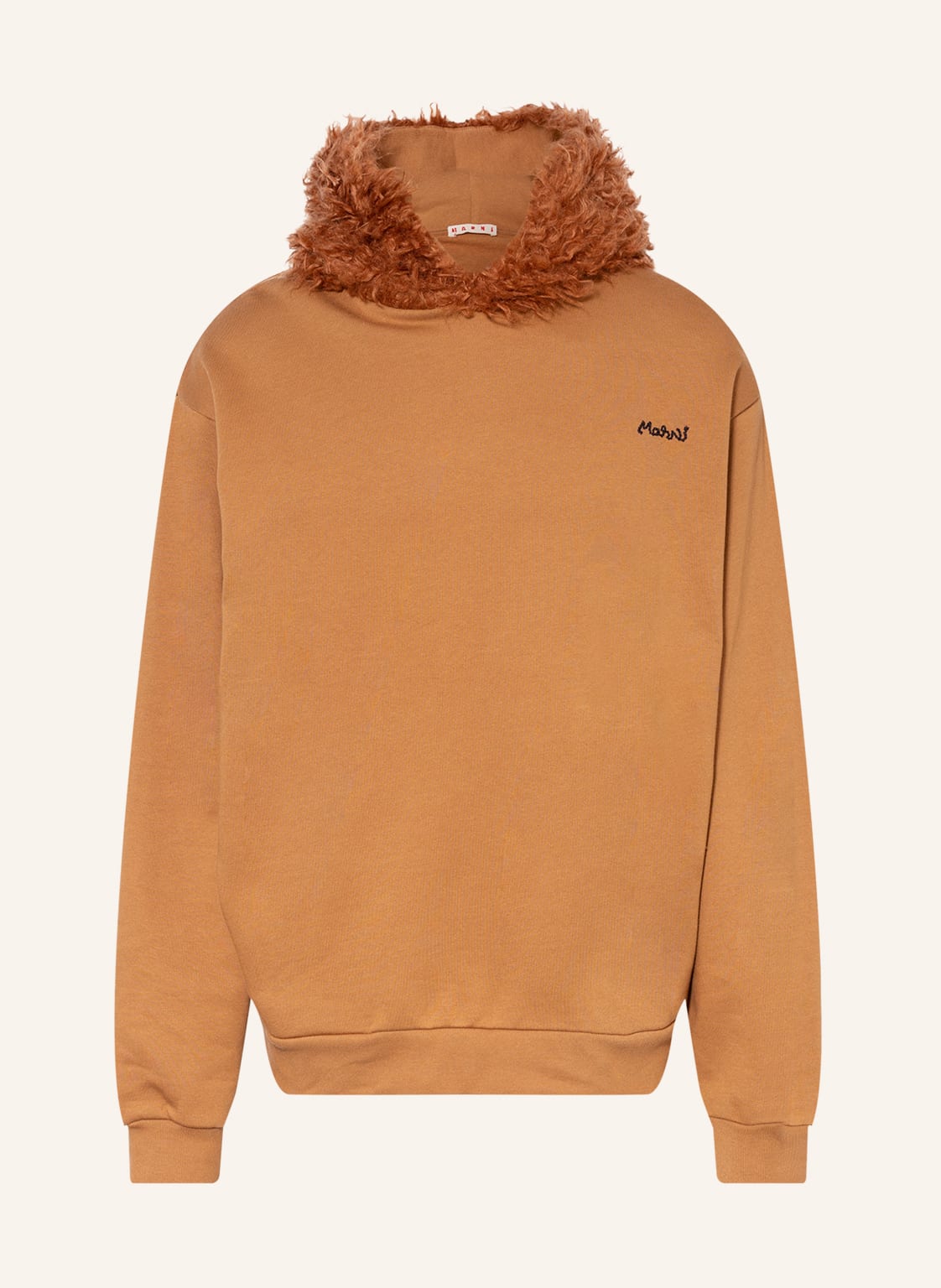 Image of Marni Hoodie Mit Kunstfell beige