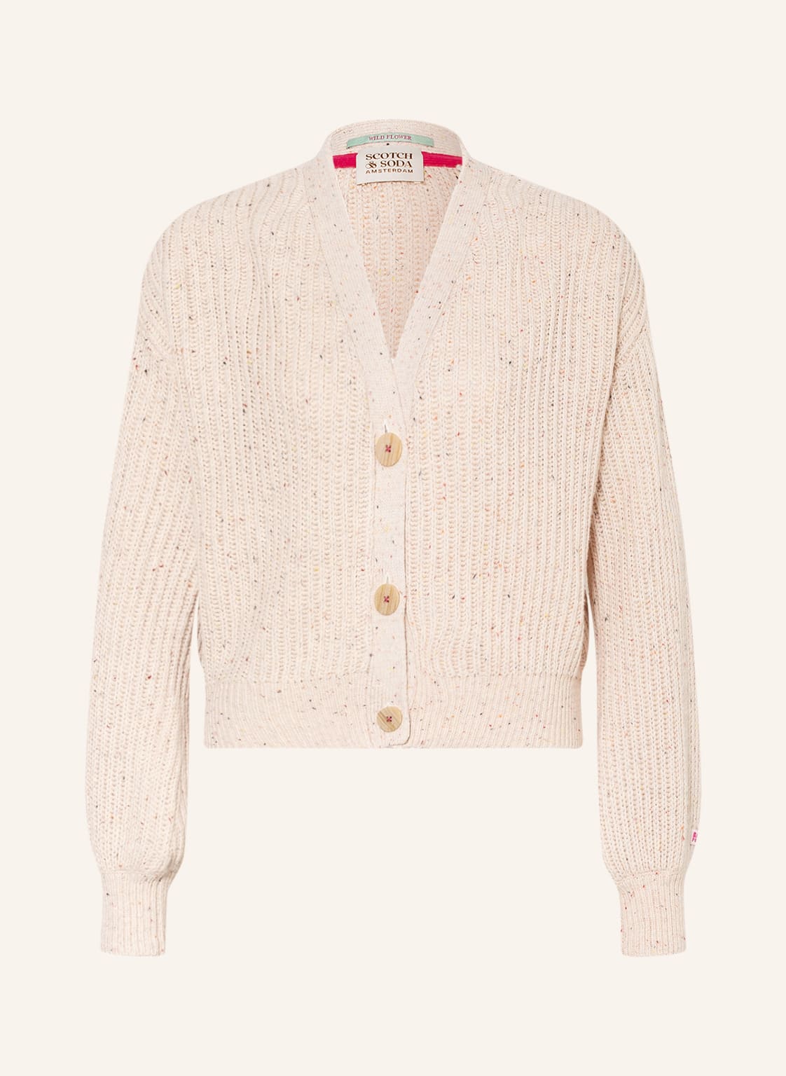 Image of Scotch & Soda Oversized-Strickjacke Neppy beige