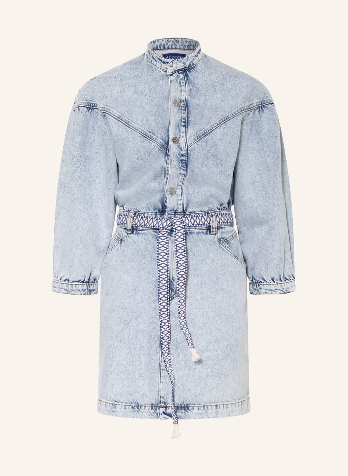 Image of Scotch & Soda Jeanskleid Trucker Mit 3/4-Arm blau