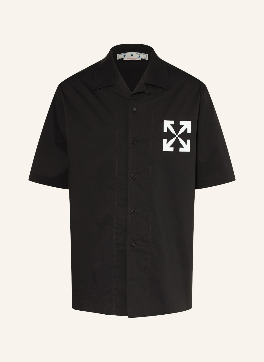 Image of Off-White Resorthemd Comfort Fit schwarz