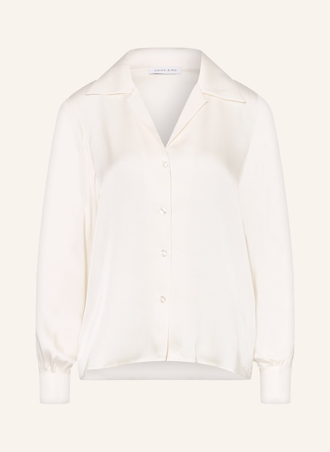 Image of Anine Bing Seidenbluse Mylah weiss