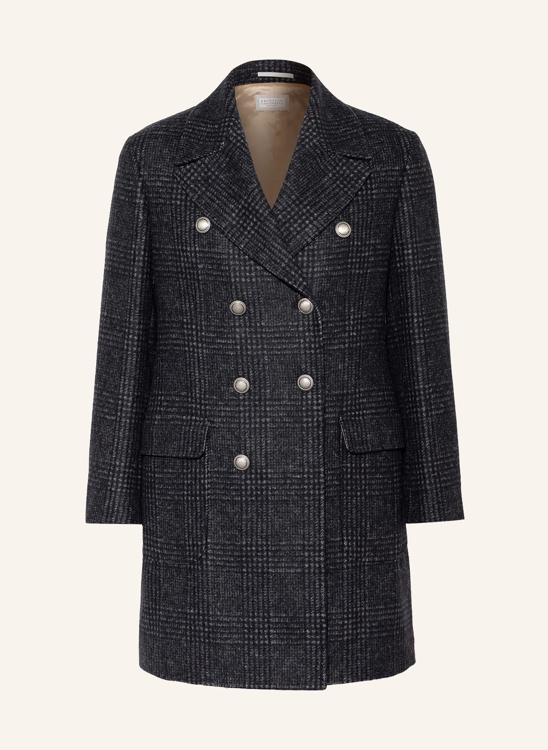 Image of Brunello Cucinelli Mantel Mit Alpaka blau