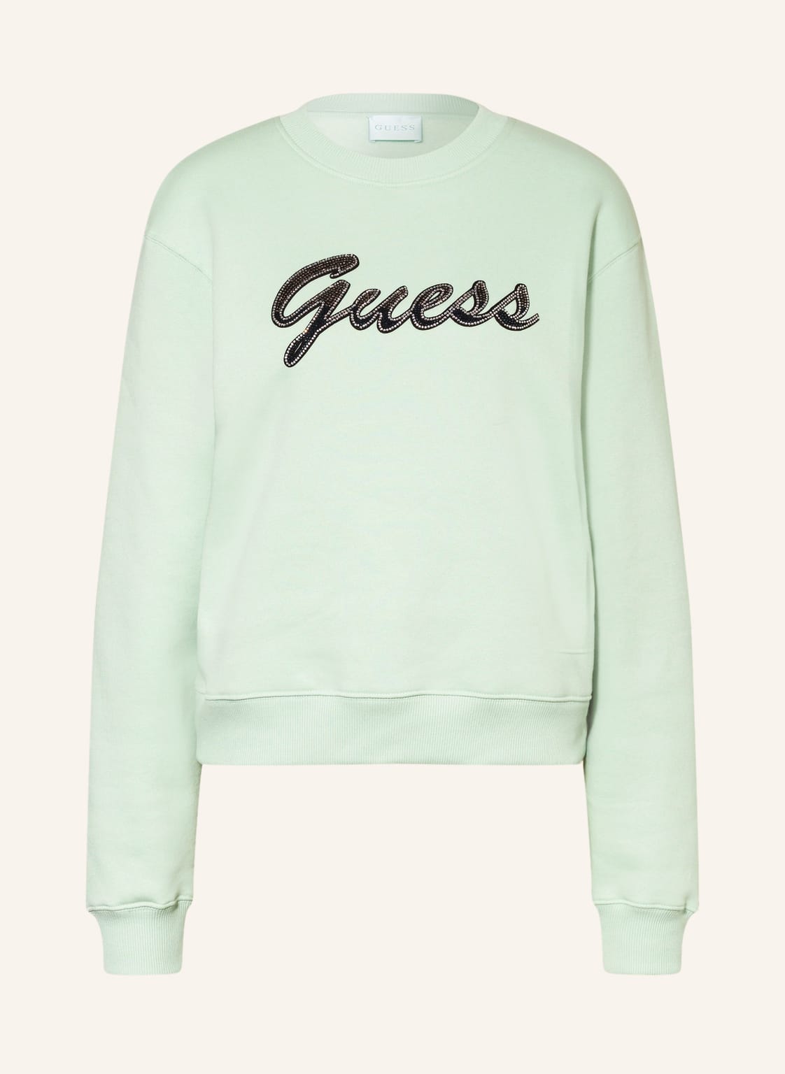 Image of Guess Sweatshirt Alona Mit Schmucksteinen gruen