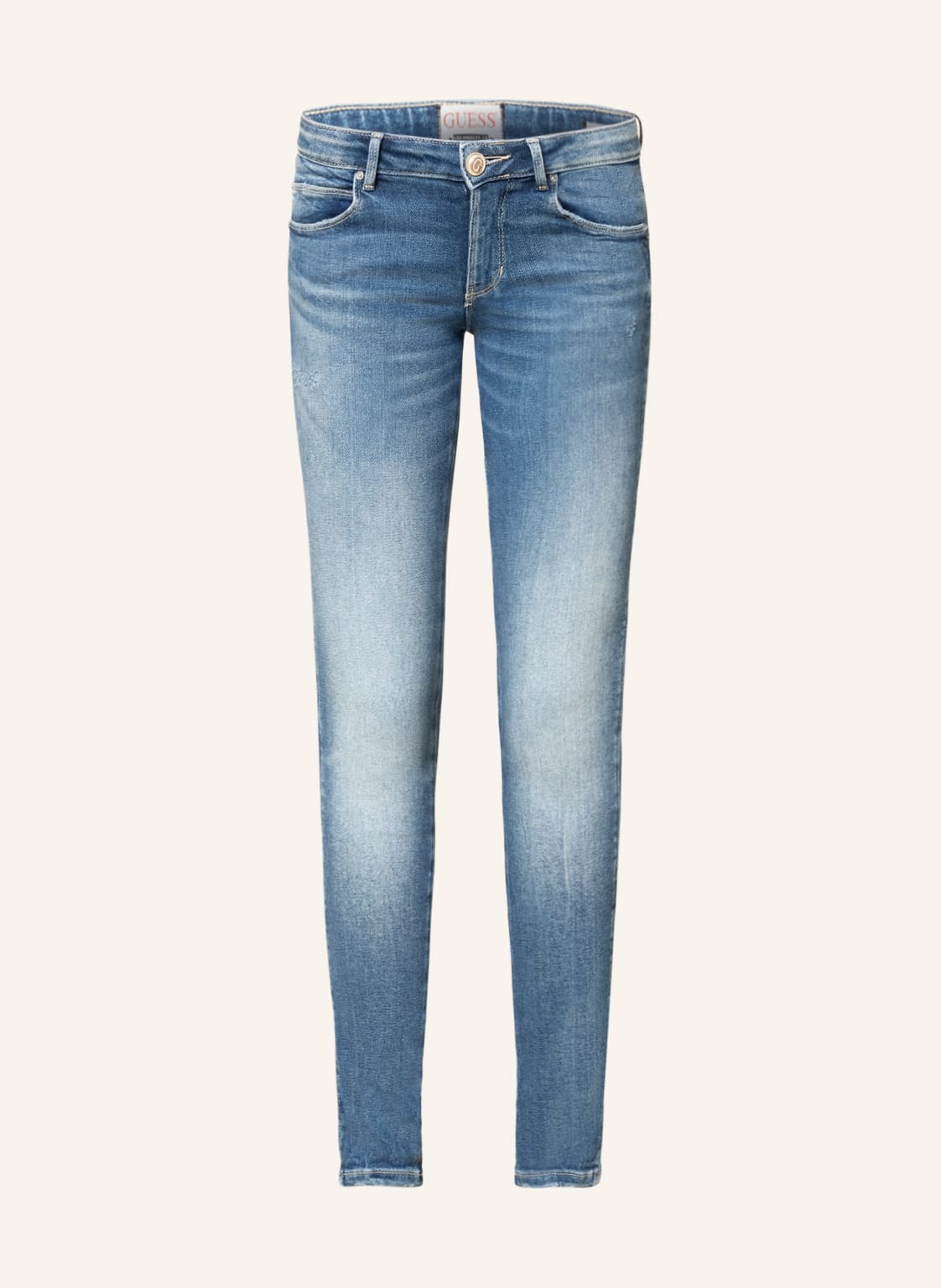 Image of Guess Skinny Jeans Mit Schmucksteinen blau