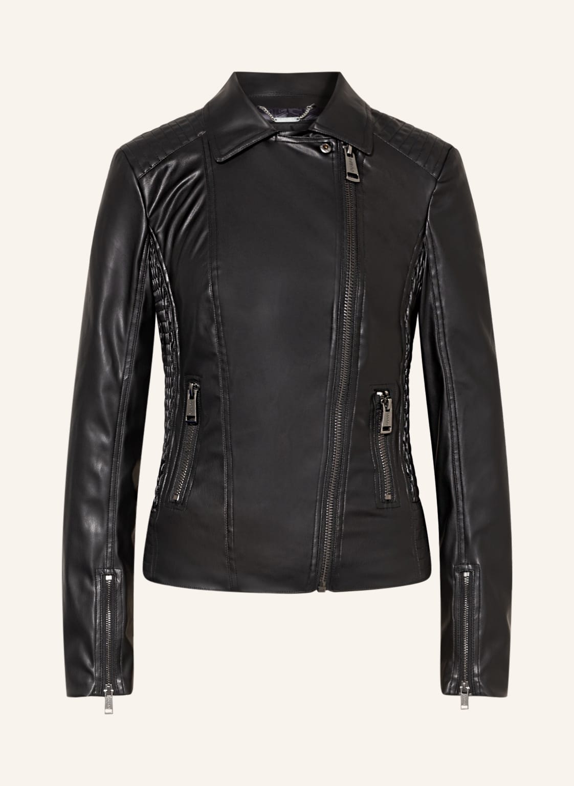 Image of Guess Jacke Galene In Lederoptik schwarz