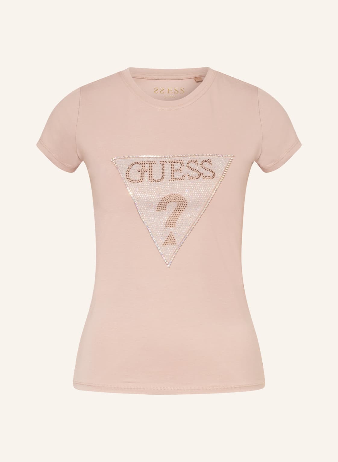 Image of Guess T-Shirt Mit Schmucksteinen rosa