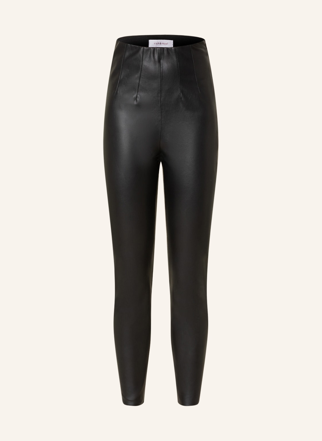 Image of Rich&Royal Leggings In Lederoptik schwarz