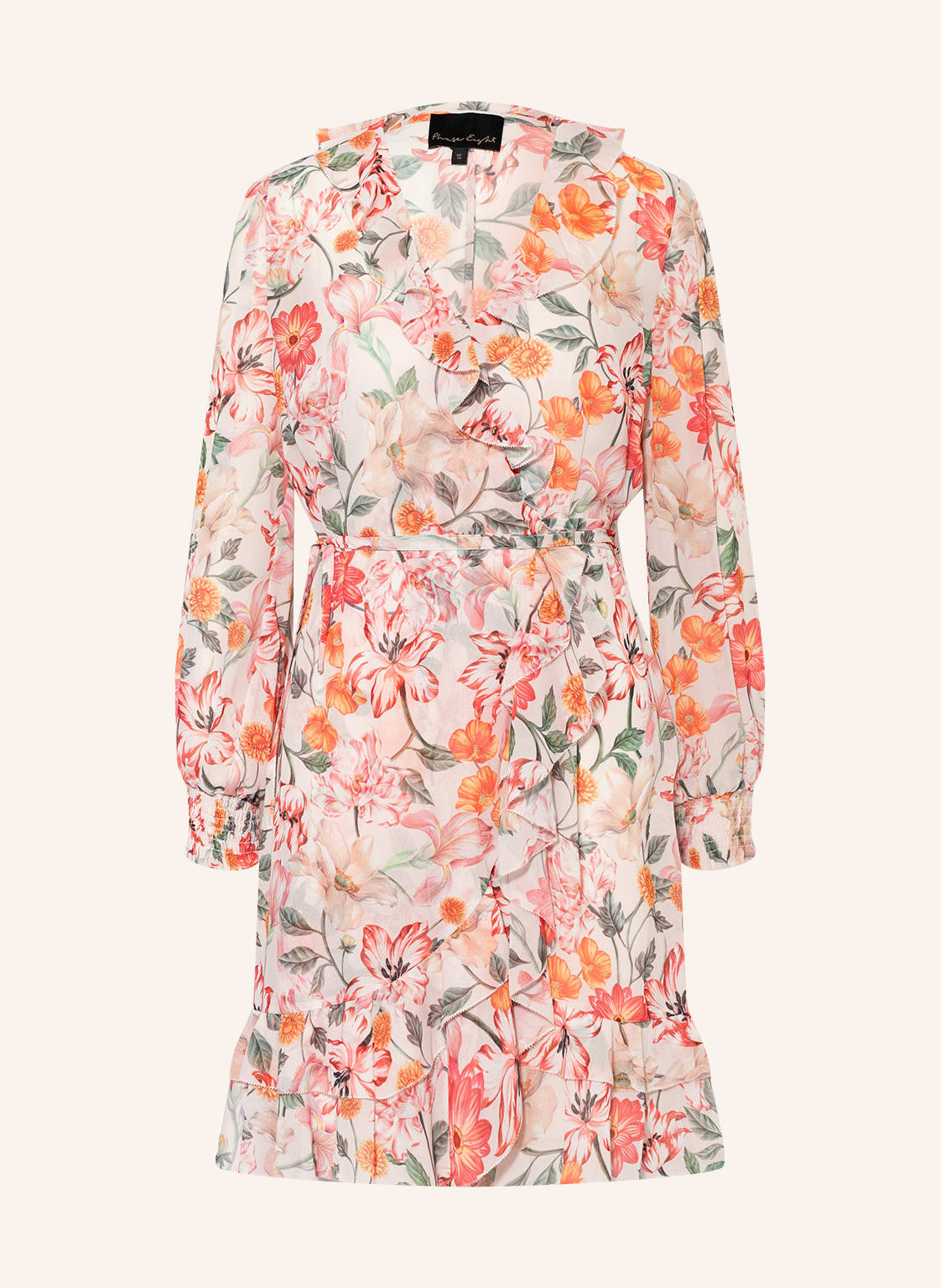 Image of Phase Eight Wickelkleid Melinda Mit Rüschen weiss