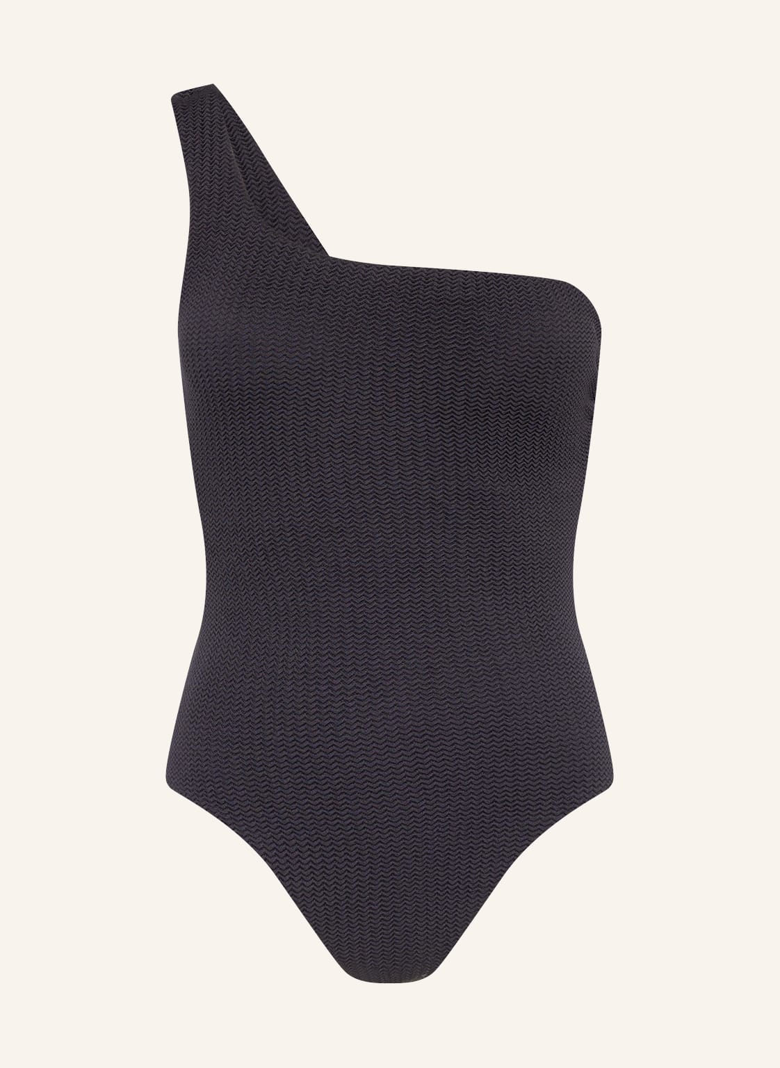 Image of Seafolly One-Shoulder-Badeanzug Sea Dive schwarz