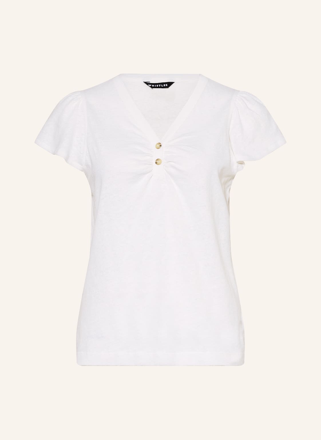 Image of Whistles T-Shirt Mit Leinen weiss