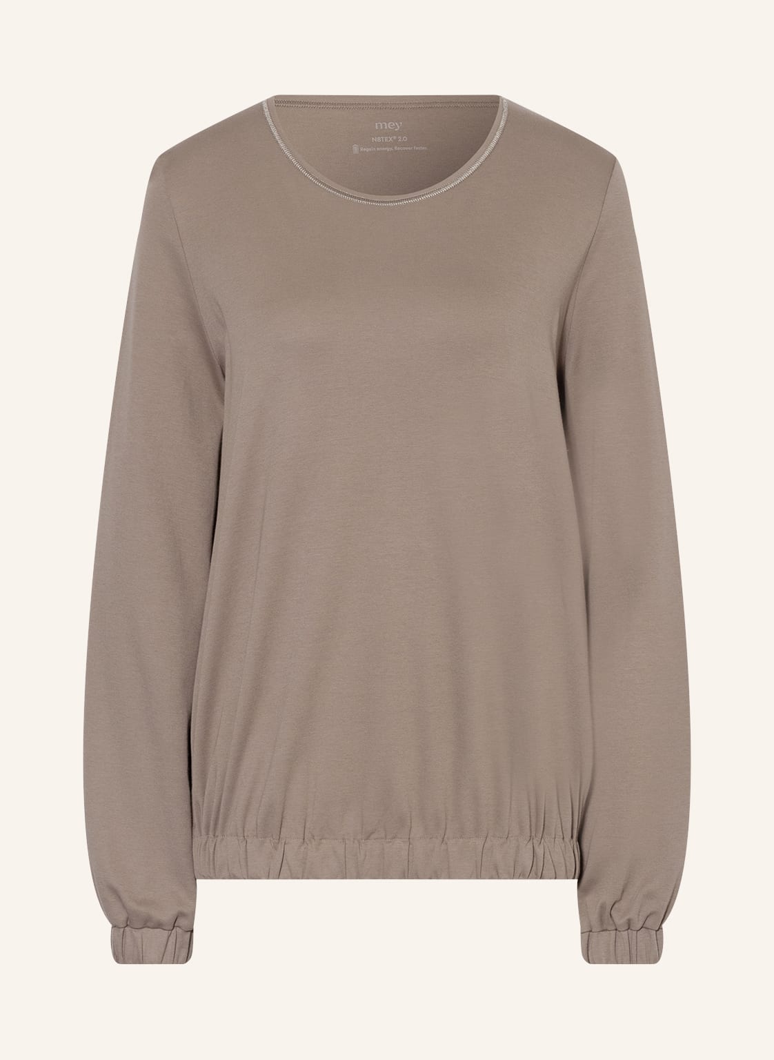 Image of Mey Schlafshirt Serie n8tex 2.0 grau