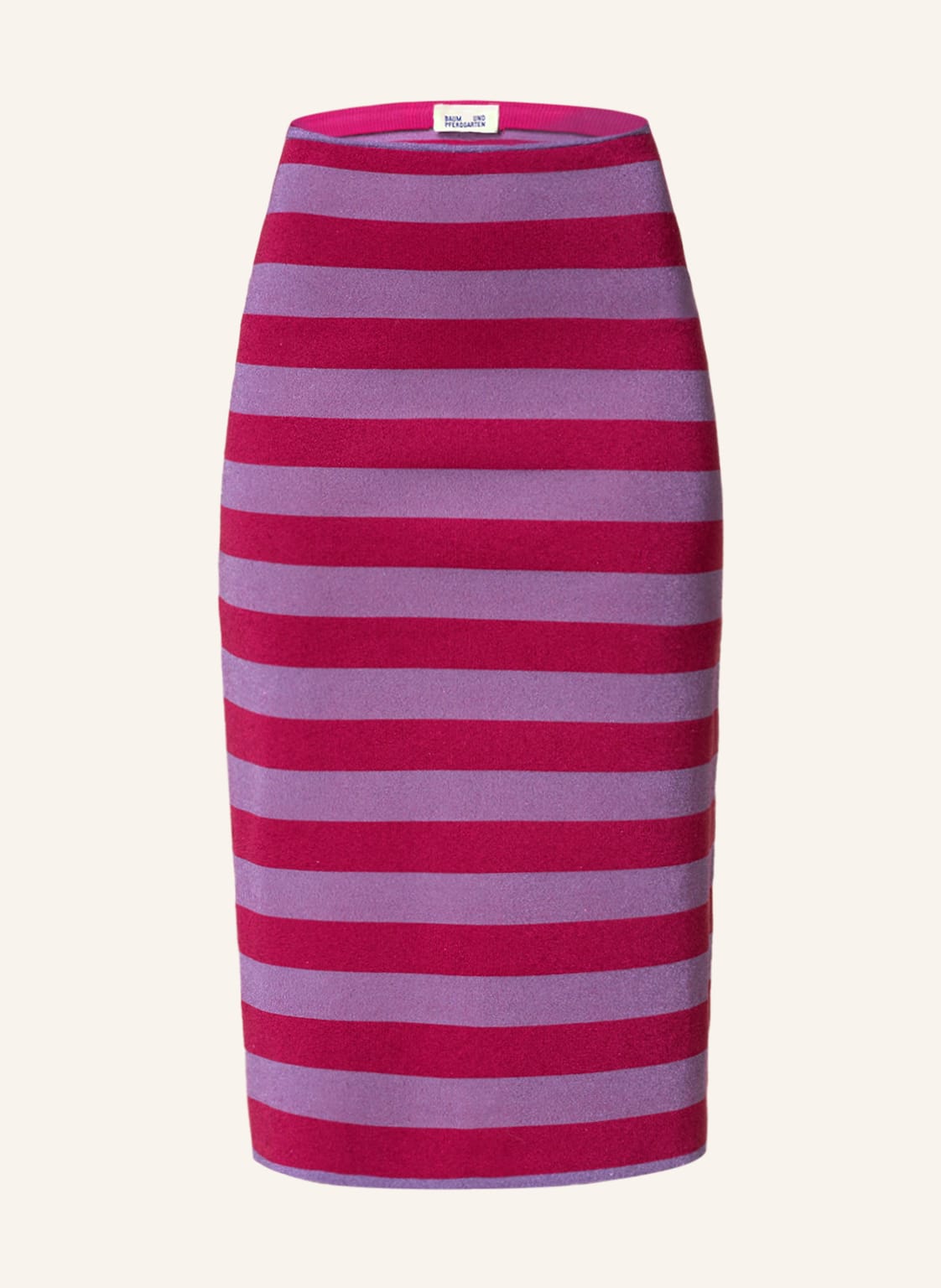 Image of Baum Und Pferdgarten Strickrock Charlotta Mit Glitzergarn rot