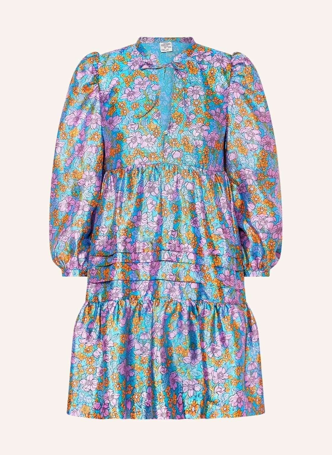 Image of Baum Und Pferdgarten Kleid Arvilla Mit 3/4-Arm blau