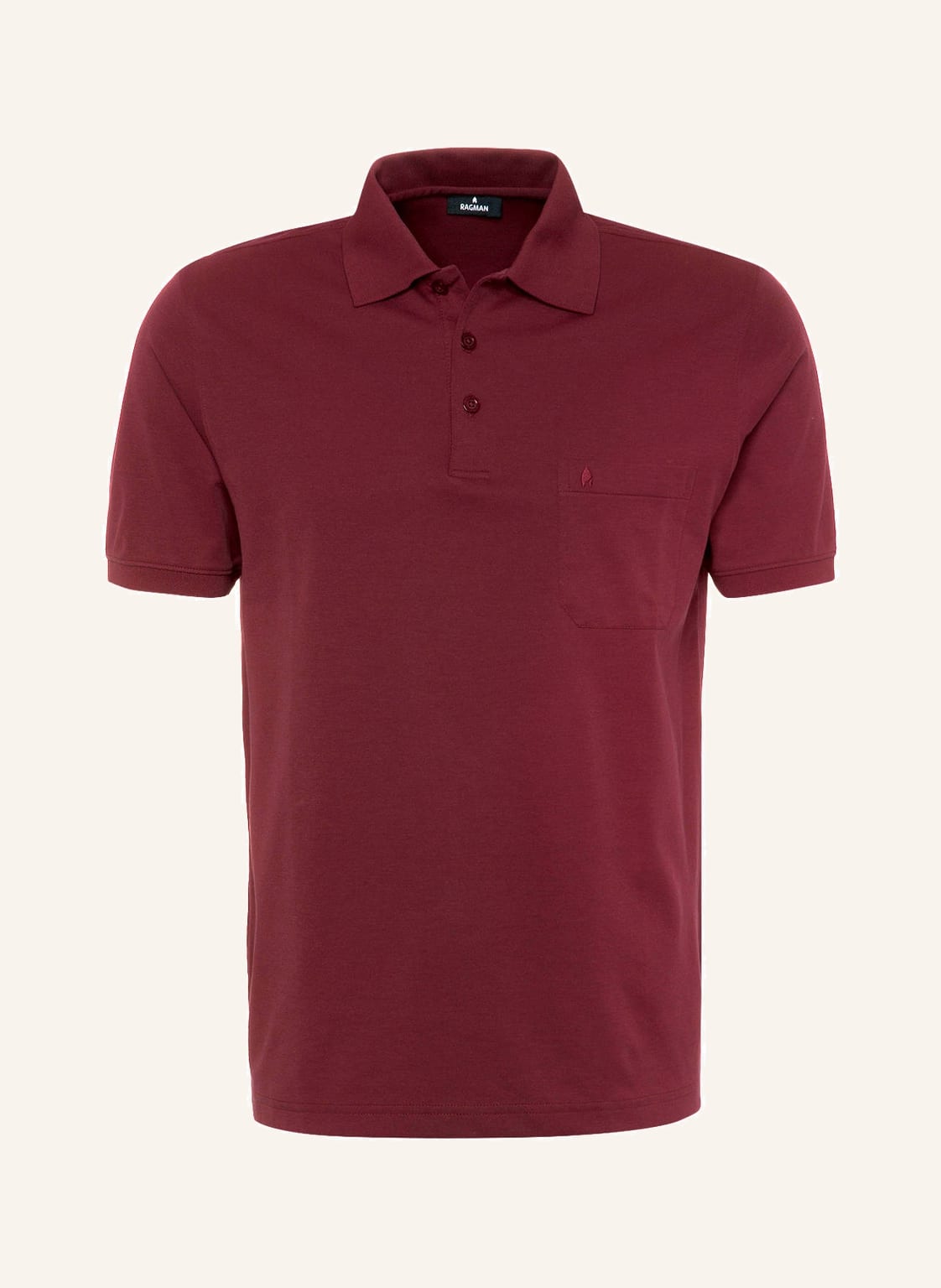 Image of Ragman Piqué-Poloshirt rot