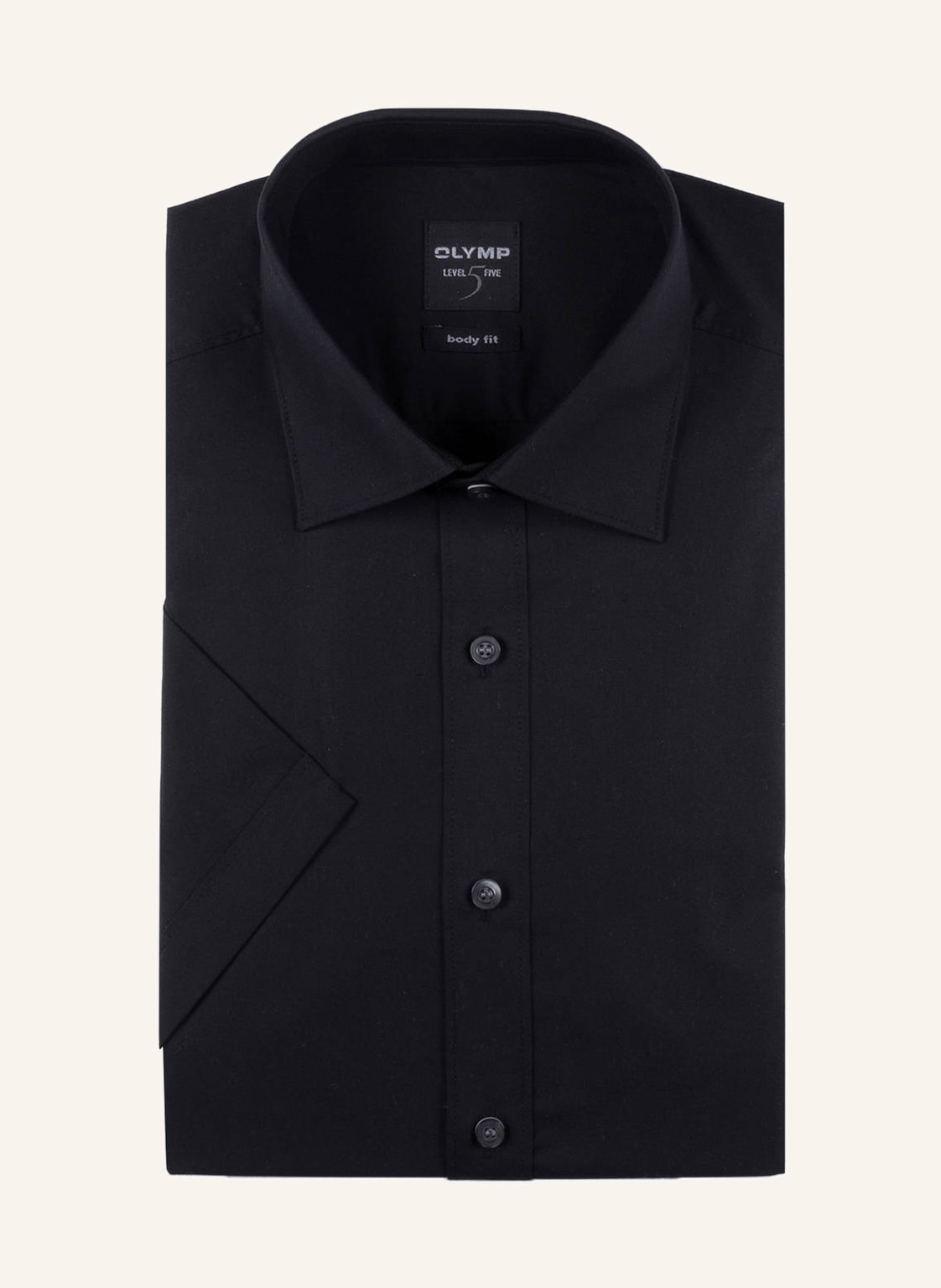 Image of Olymp Kurzarm-Hemd Level Five Body Fit schwarz