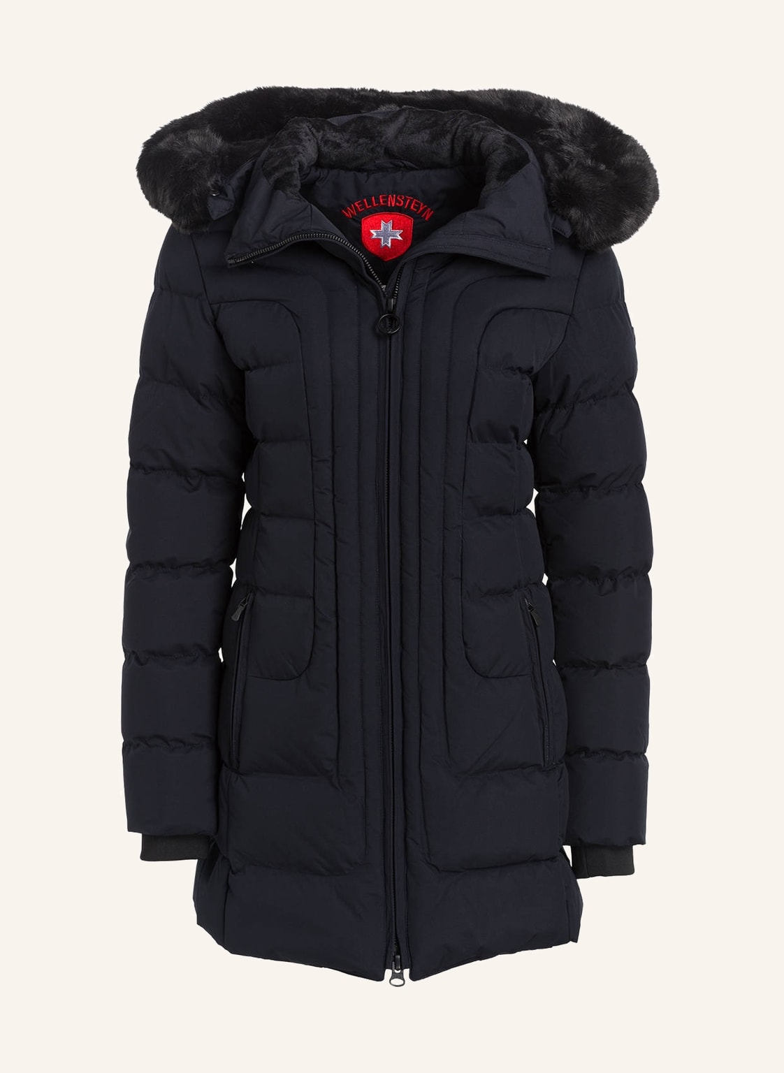 Image of Wellensteyn Steppmantel Belvitesse Mit Kunstpelzbesatz blau