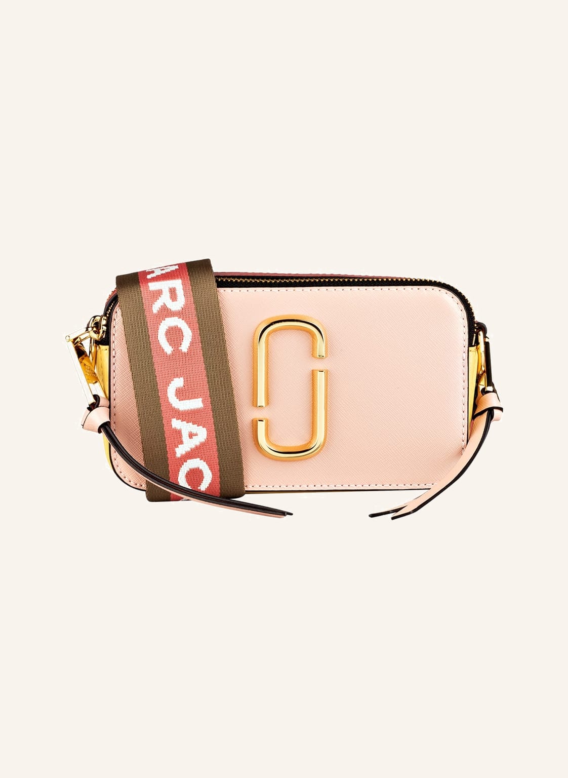 Image of Marc Jacobs Saffiano-Umhängetasche Snapshot rosa