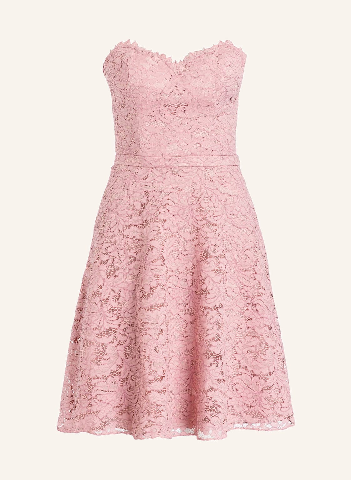 Image of Kelsey Rose Bandeaukleid Aus Spitze rosa