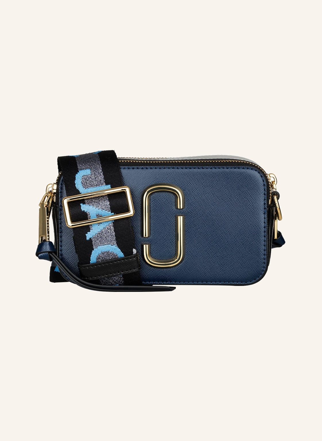 Image of Marc Jacobs Saffiano-Umhängetasche Snapshot blau