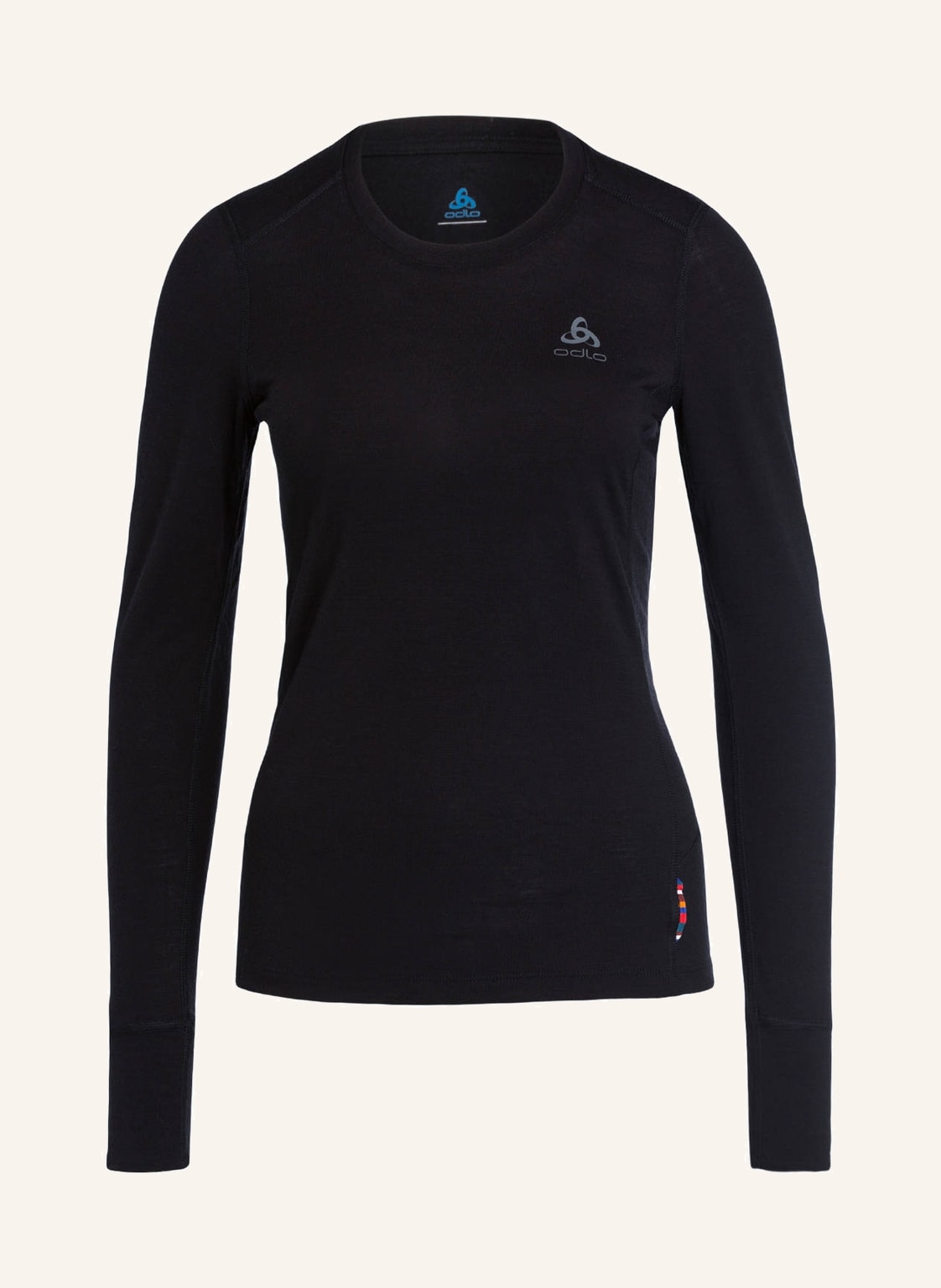 Image of Odlo Funktionswäsche-Shirt Natural Warm Aus Merinowolle schwarz