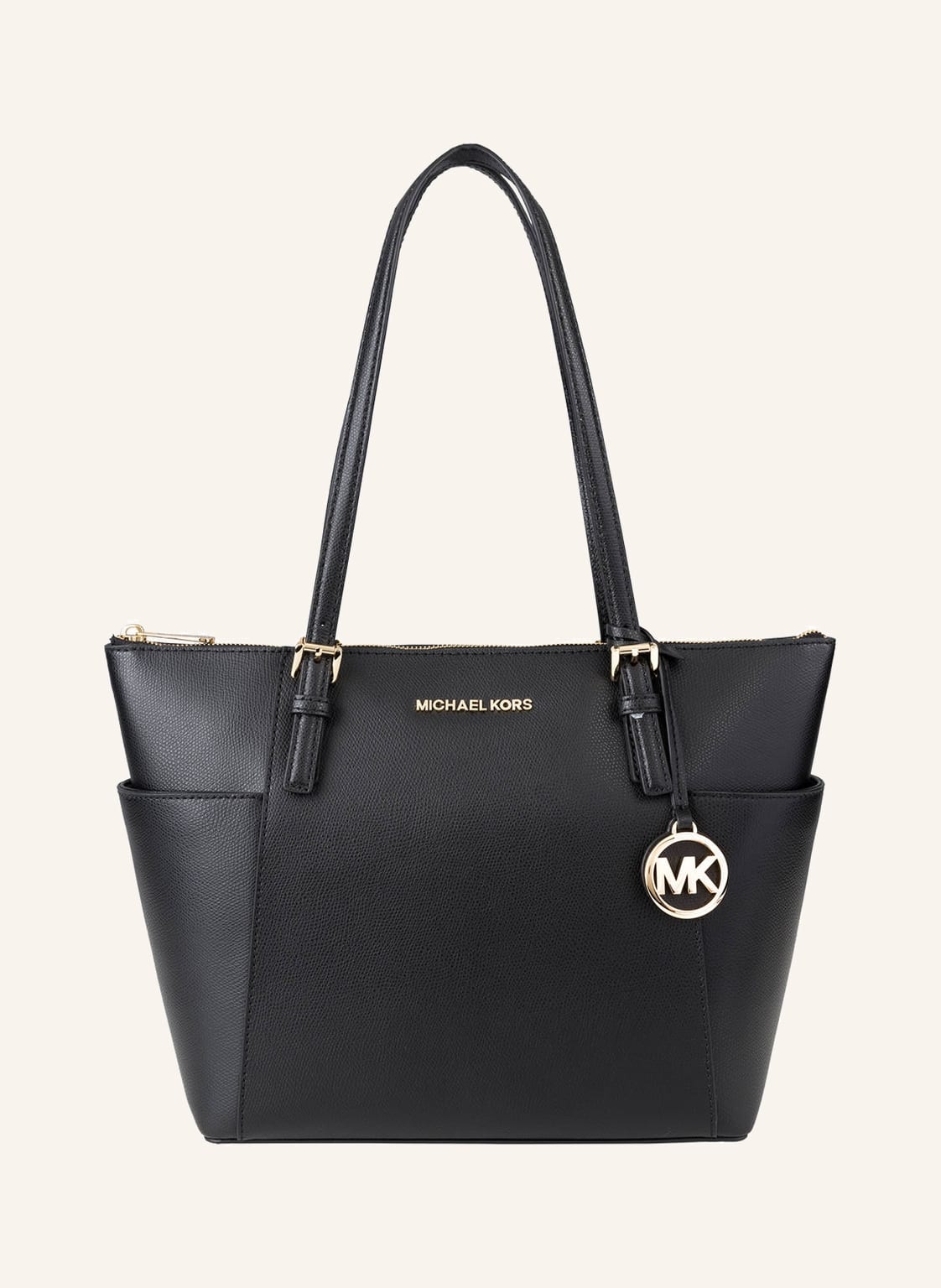 Image of Michael Kors Saffiano-Shopper Jet Set Item schwarz