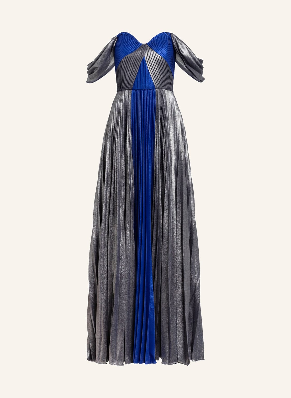 Image of Marchesa Notte Off-Shoulder-Abendkleid blau
