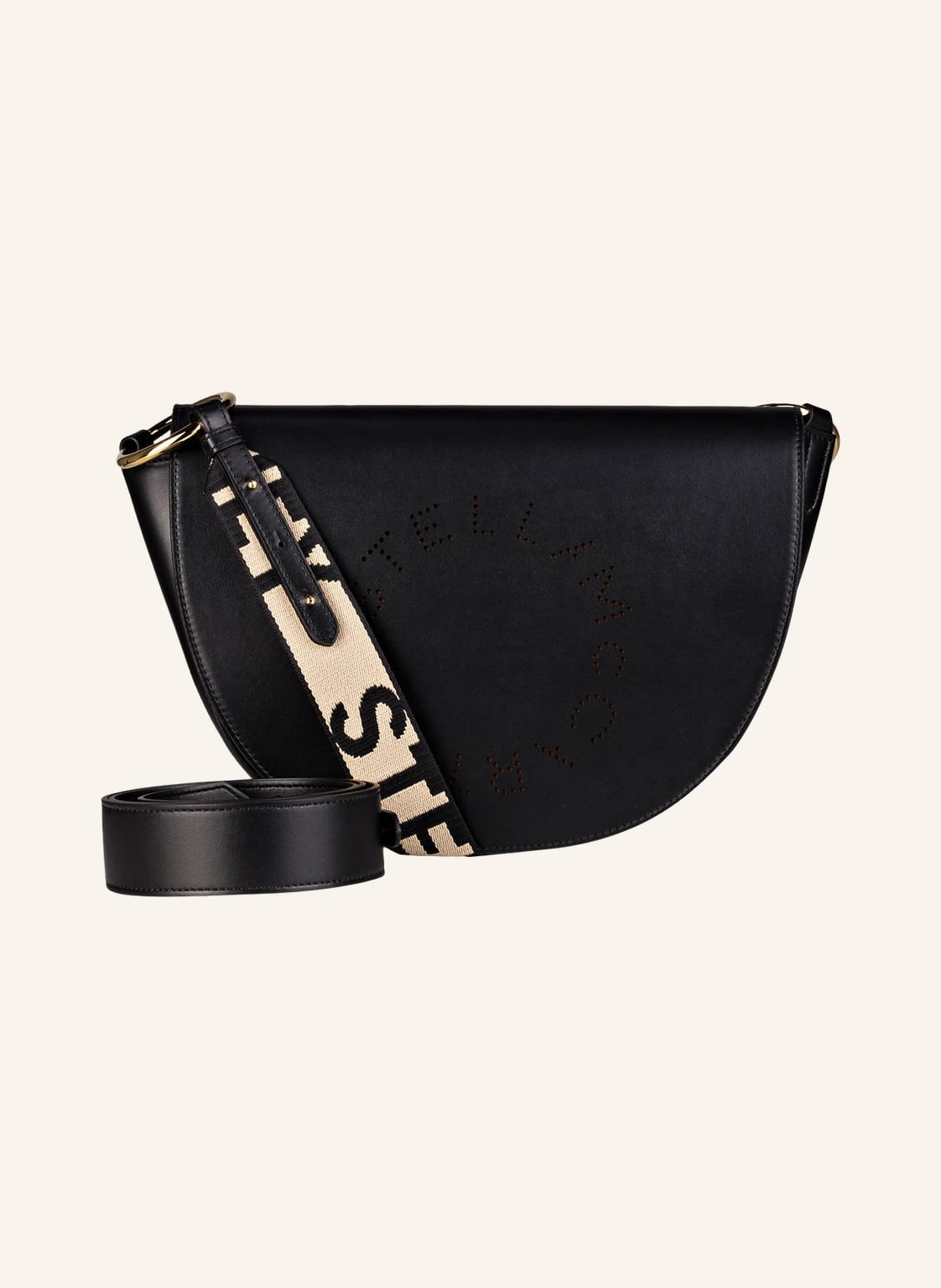 Image of Stella Mccartney Umhängetasche Marlee Logo schwarz