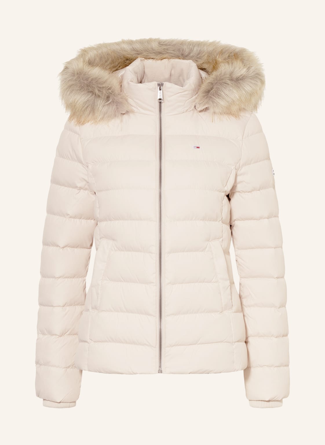 Image of Tommy Jeans Daunenjacke Mit Abnehmbarer Kapuze Und Kunstfellbesatz beige