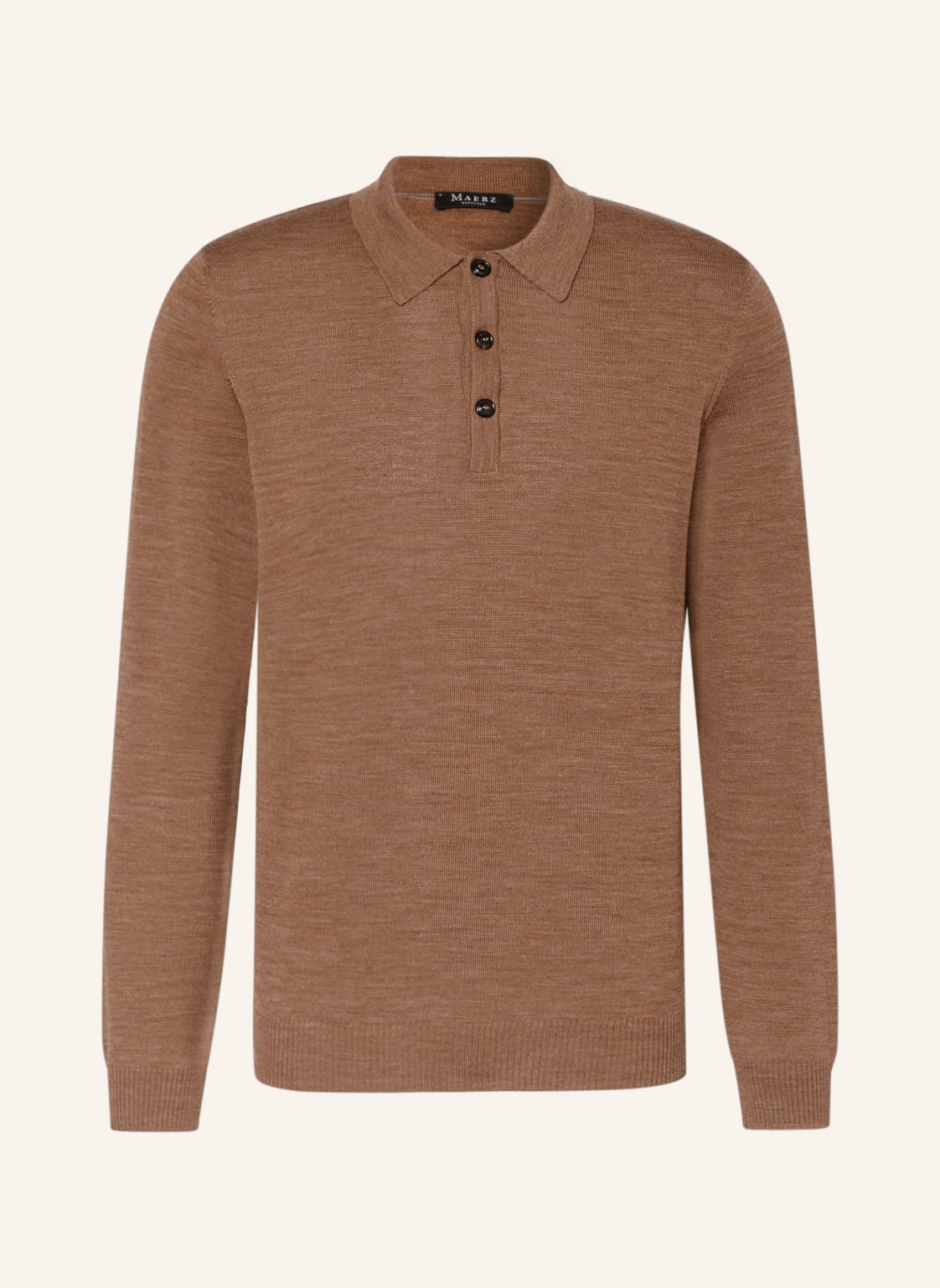 Image of Maerz Muenchen Strick-Poloshirt braun