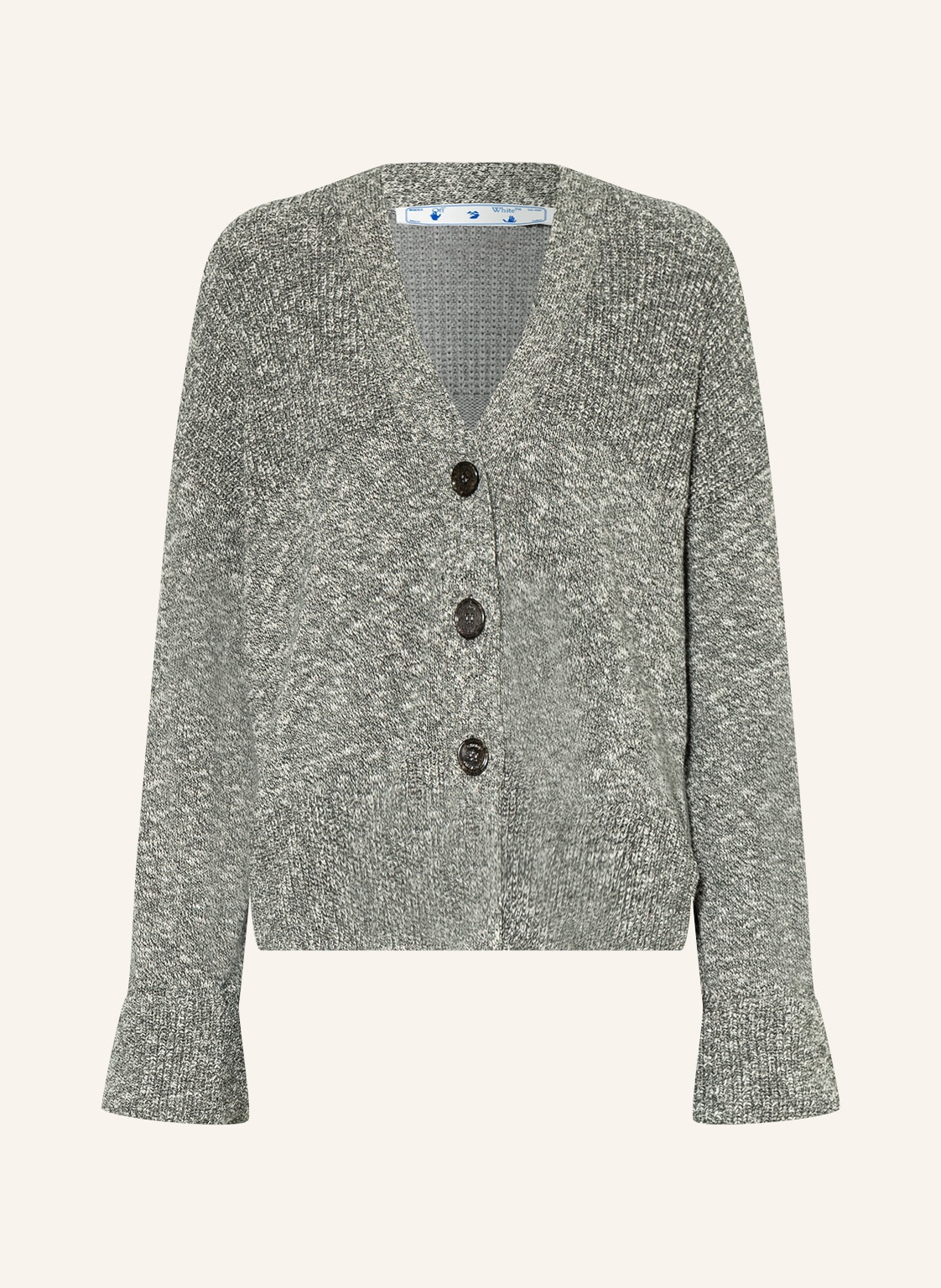 Image of Off-White Strickjacke grau