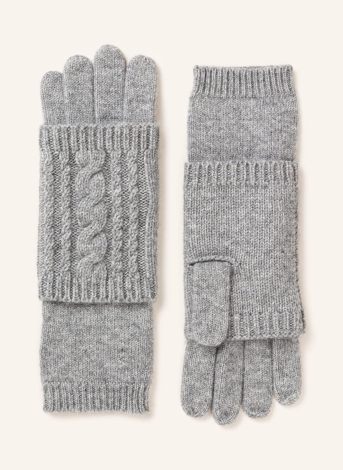 Image of Darling Harbour Handschuhe Mit Cashmere grau