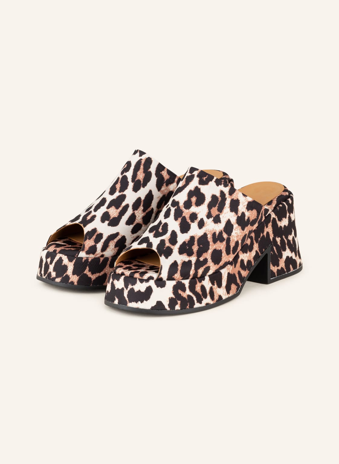 Image of Ganni Plateau-Mules Retro braun