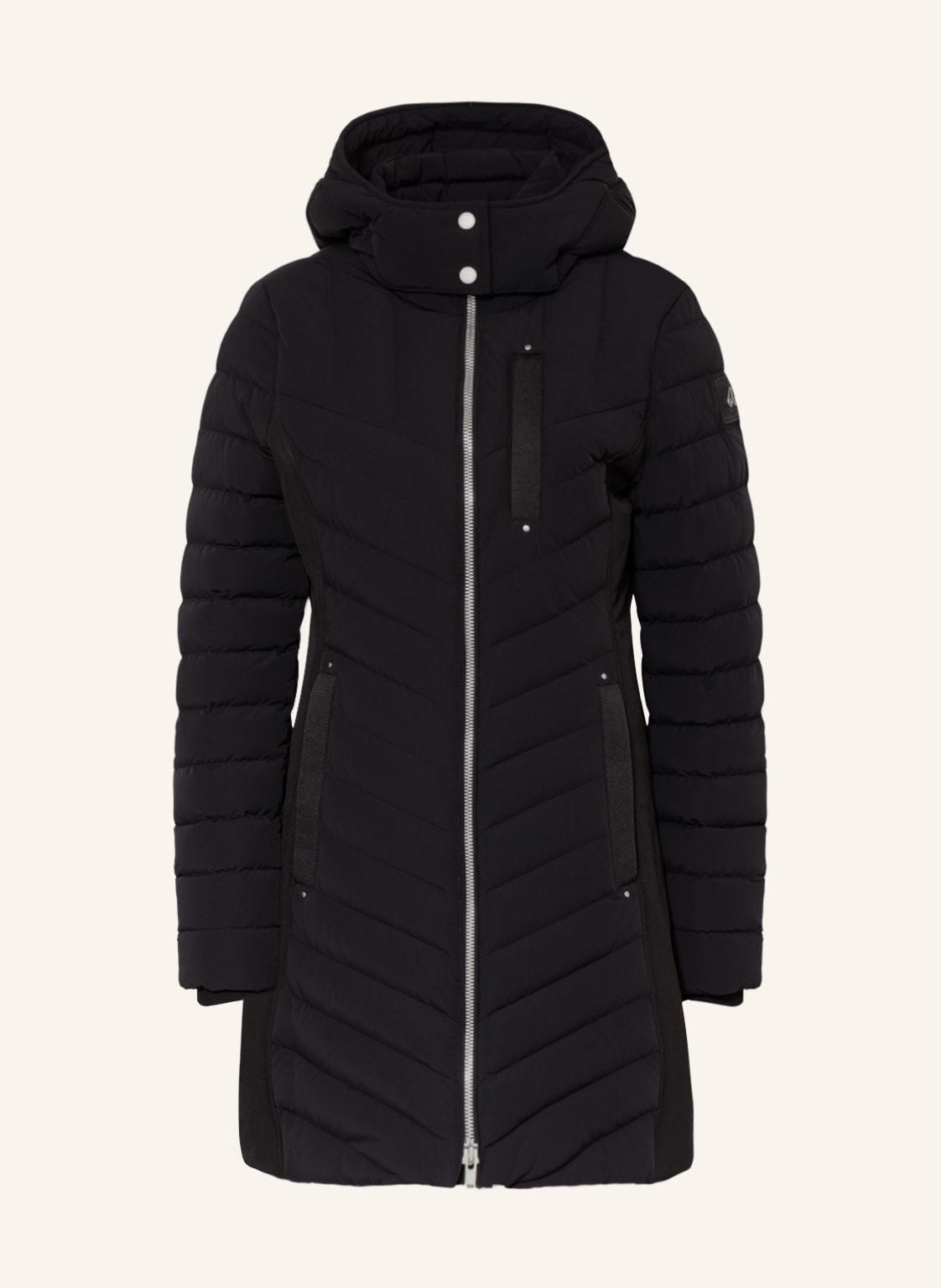 Image of Moose Knuckles Daunenmantel Prairie Mit Abnehmbarer Kapuze schwarz