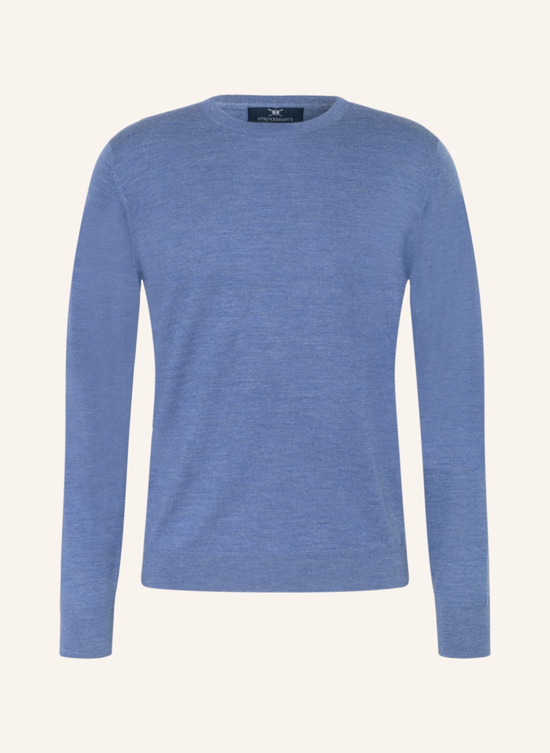 Image of Strokesman's Pullover Aus Merinowolle blau