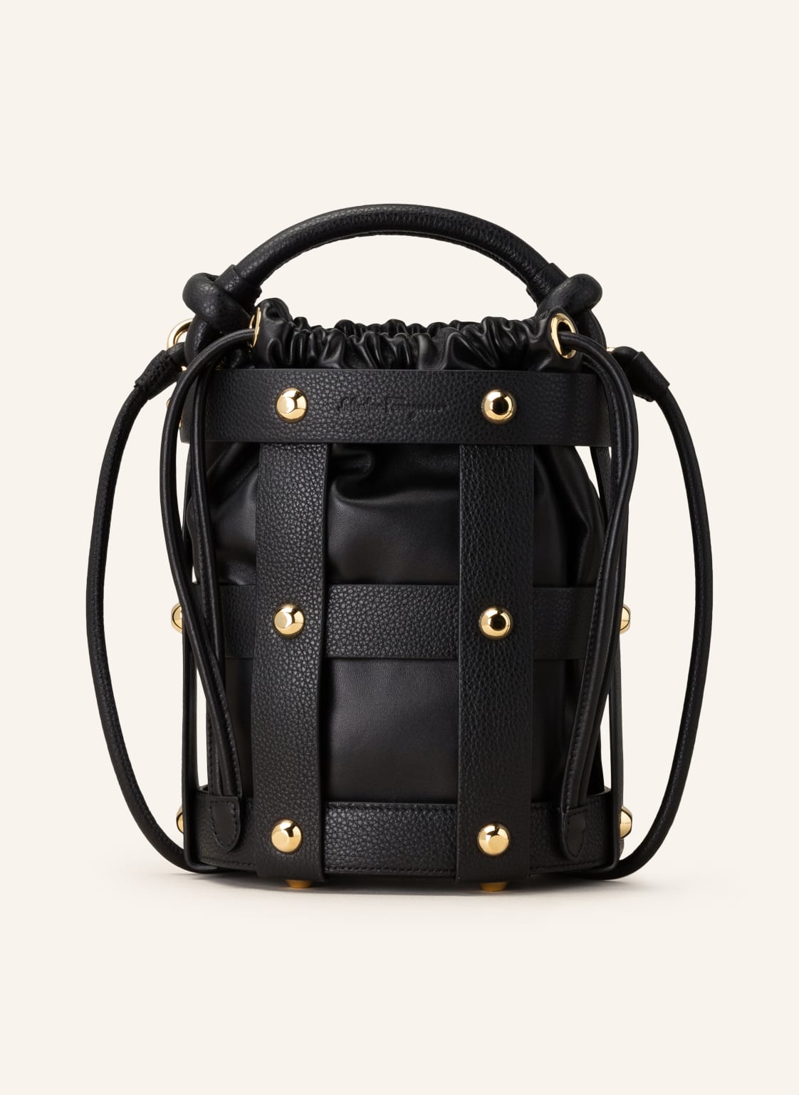 Image of Ferragamo Beuteltasche Cage schwarz