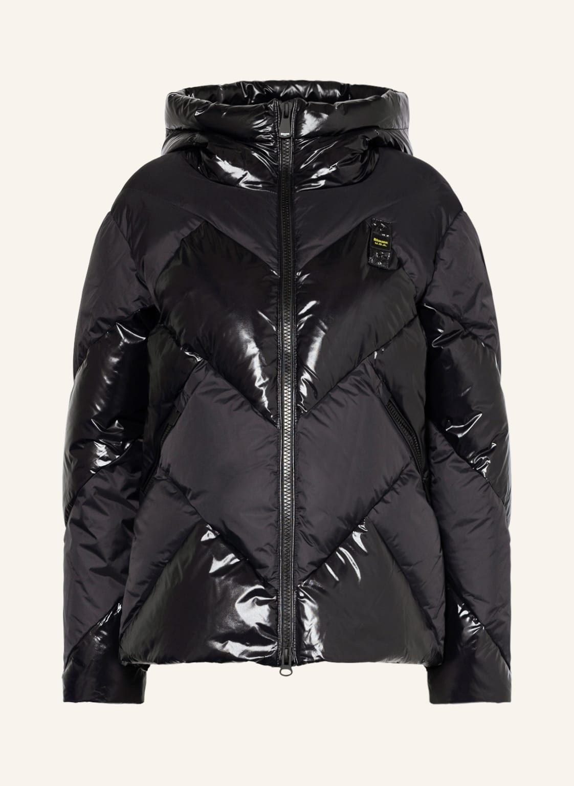 Image of Blauer Daunenjacke schwarz